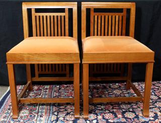 Appraisal: Pair of Frank Lloyd Wright Coonley side chairs by Cassina