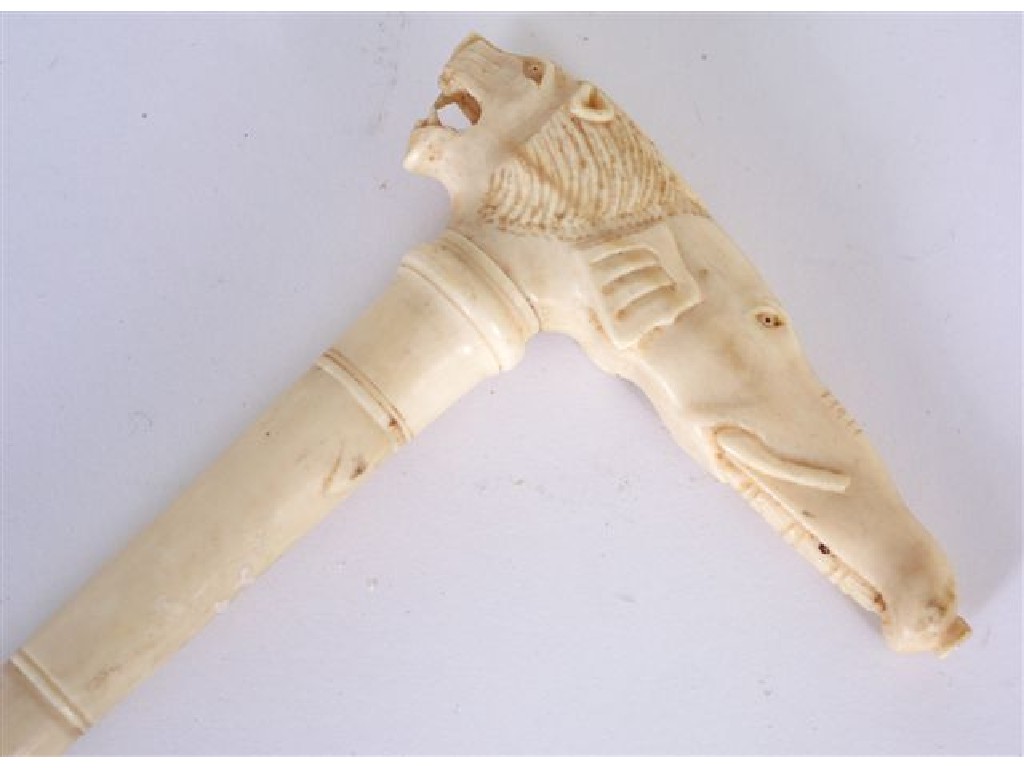 Appraisal: INDIAN IVORY SECTIONAL WALKING STICK LATE TH EARLY TH CENTURY