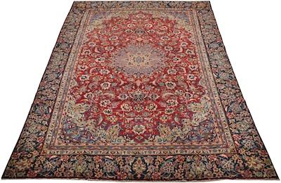 Appraisal: An Isfahan Room Size Carpet Approx '- x '- Low