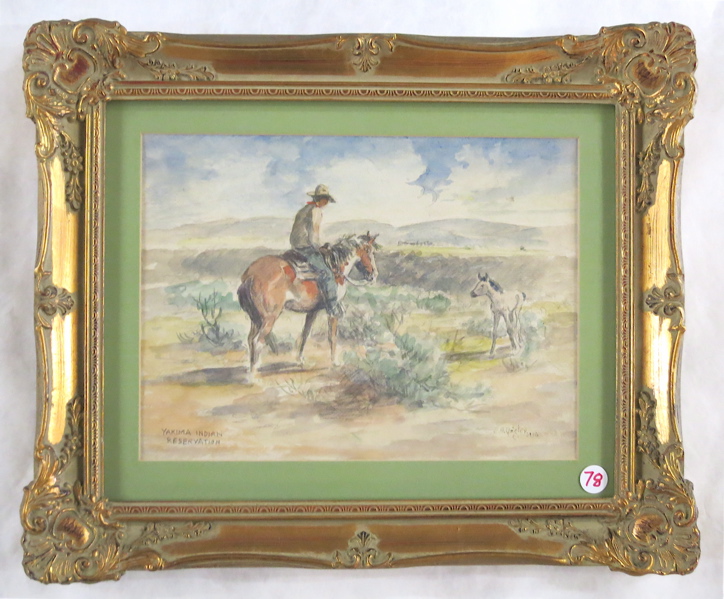 Appraisal: EDWARD B QUIGLEY WATERCOLOR AND GRAPHITE ON PAPER Oregon -