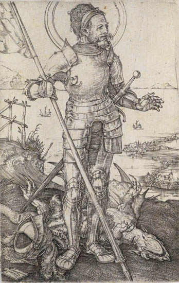 Appraisal: ALBRECHT D RER St George on Foot Engraving circa -