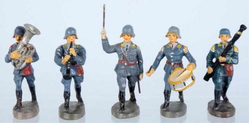 Appraisal: Elastolin cm Luftwaffe Band Figures Includes five different figures as