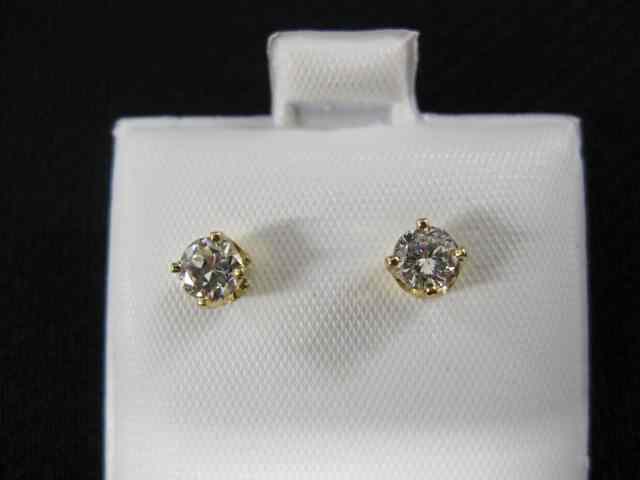 Appraisal: Diamond Stud Earrings carat in k yellow gold