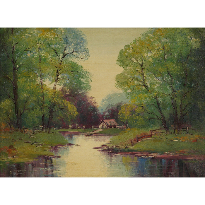 Appraisal: Ernest T Fredericks American - Placid Stream in the Ozark