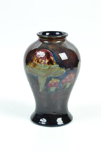 Appraisal: A MOORCROFT FLAMBE CLAREMONT TOADSTOOL PATTERN VASE