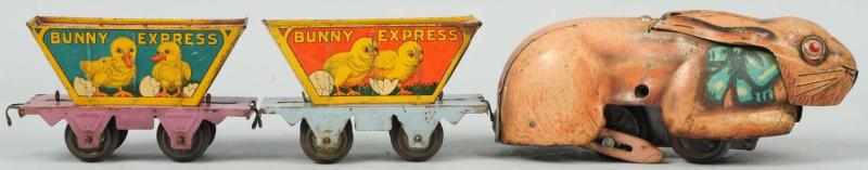 Appraisal: Scarce Tin Marx Bunny Express Wind-Up Train Set American Includes