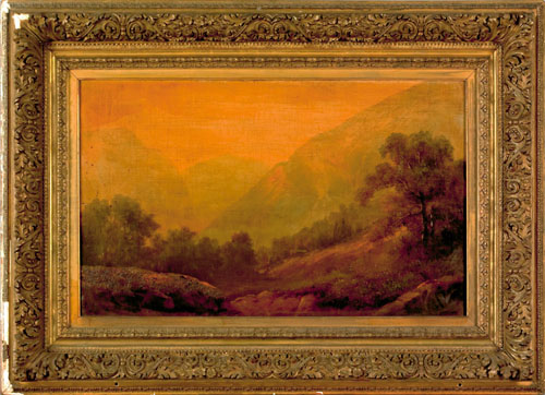 Appraisal: George Gunther Hartwick American d oil on canvas mountain landscape