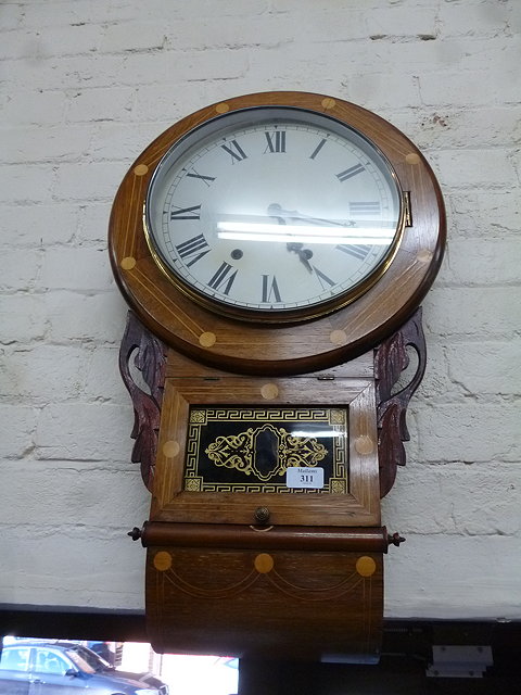 Appraisal: A LATE TH EARLY TH CENTURY DROP DIAL WALL CLOCK