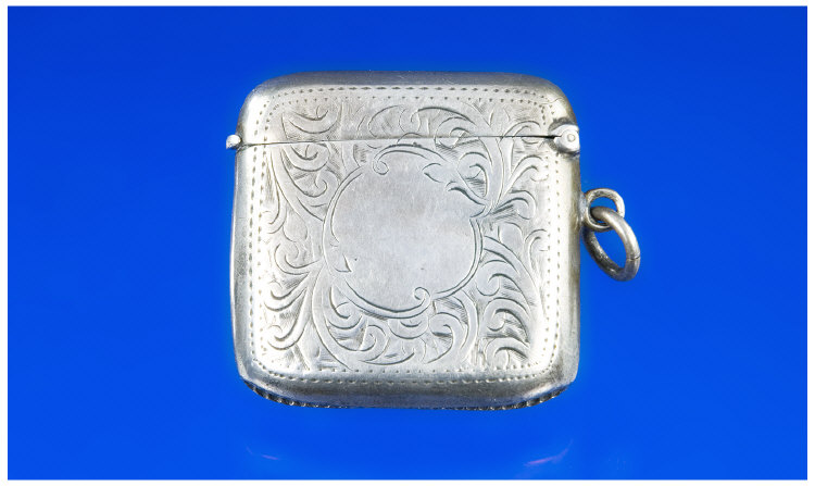 Appraisal: Silver Vesta Case Fully Hallmarked For Birmingham L The Case