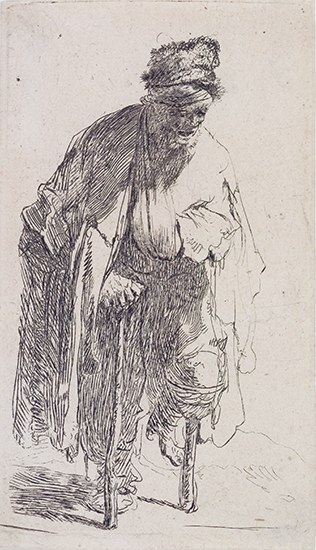 Appraisal: REMBRANDT VAN RIJN Beggar with a Wooden Leg Etching on