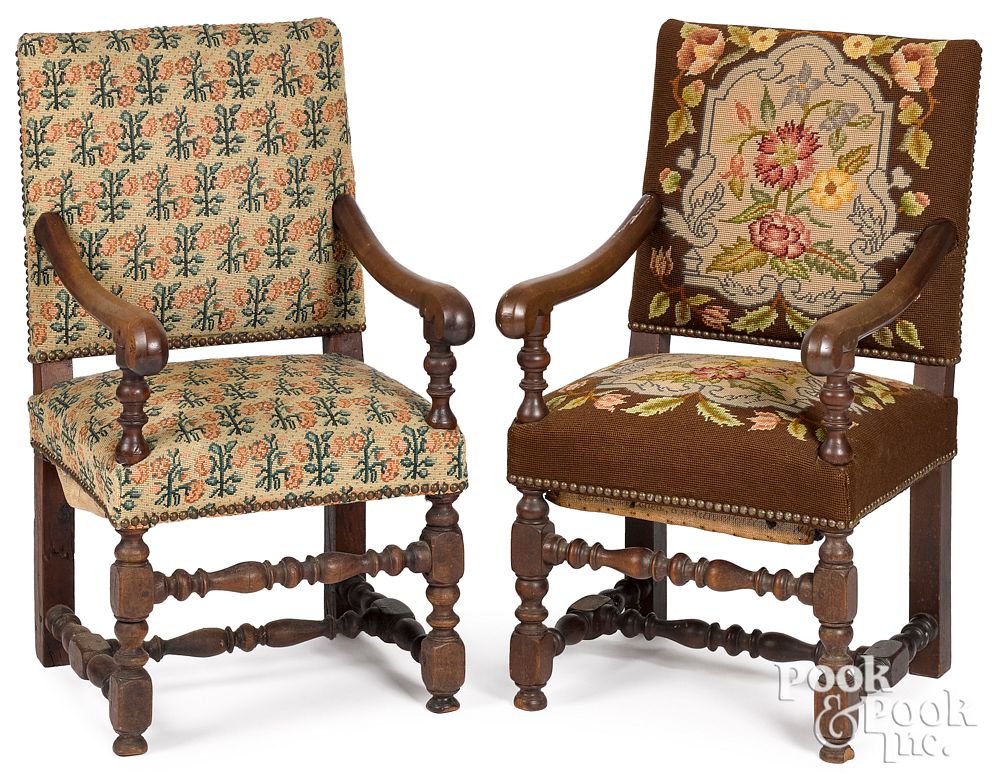 Appraisal: English William and Mary child's armchair English William and Mary