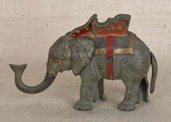 Appraisal: Cast iron elephant mechanical bank