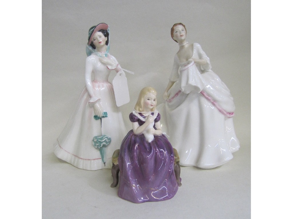 Appraisal: Three Royal Doulton figures Carol HN Affection HN def and