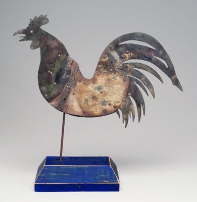 Appraisal: Rooster weathervane copper and sheet iron probably late th century