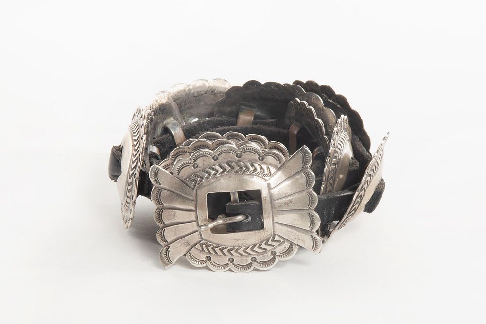 Appraisal: A Navajo Silver Concha Belt ca Navajo A Silver Concha