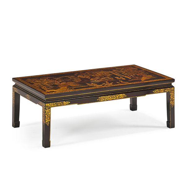 Appraisal: LACQUER COFFEE TABLE Condition Report