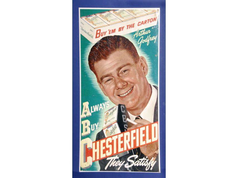 Appraisal: Large Chesterfield Tobacco Cigarettes Advertising Description '' x - ''