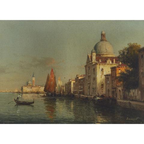 Appraisal: Antoine Bouvard - GONDALIER ON THE GRAND CANAL SANTA MARIA