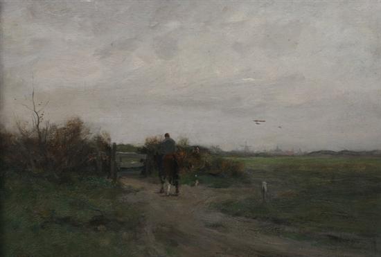 Appraisal: CHARLES PAUL GRUPPE American - HORSE AND RIDER IN DUTCH