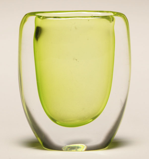 Appraisal: Kosta art glass vase designed by Vicke Lindstrand Internal yellow