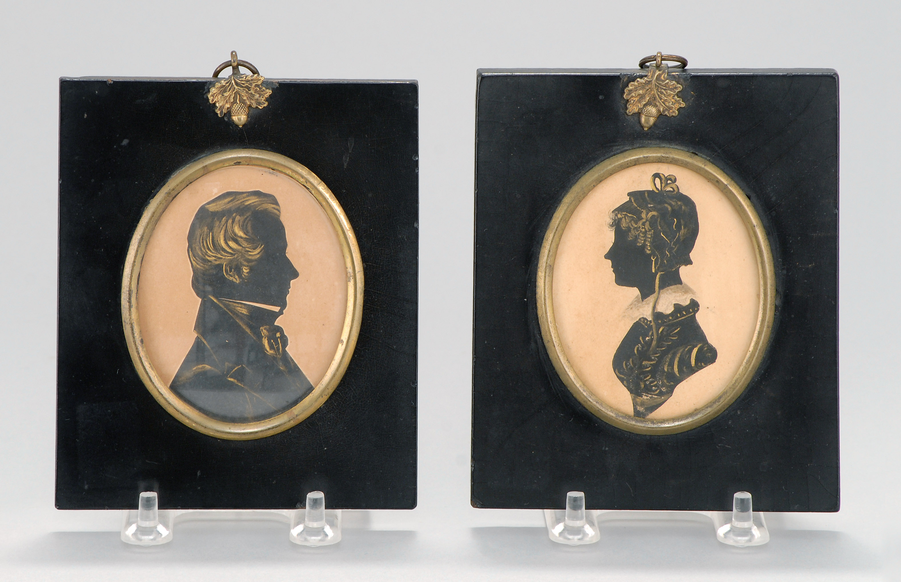 Appraisal: FINE PAIR OF FRAMED SILHOUETTES First Quarter of the th