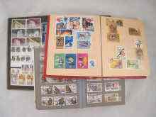 Appraisal: Three albums of postage stamps mostly Russian