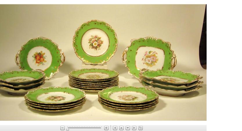 Appraisal: English porcelain part dessert servicemid th century