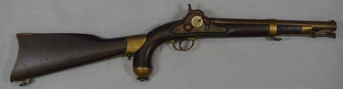 Appraisal: Springfield percussion pistol-carbine cal bbl fitted with detachable shoulder stock