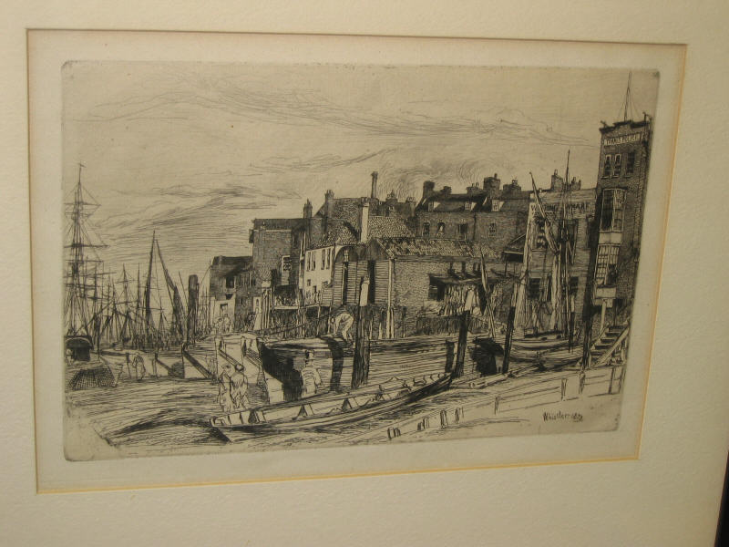 Appraisal: JAMES ABBOTT MCNEILL WHISTLER AMERICAN - THAMES POLICE WHAPPING WHARF