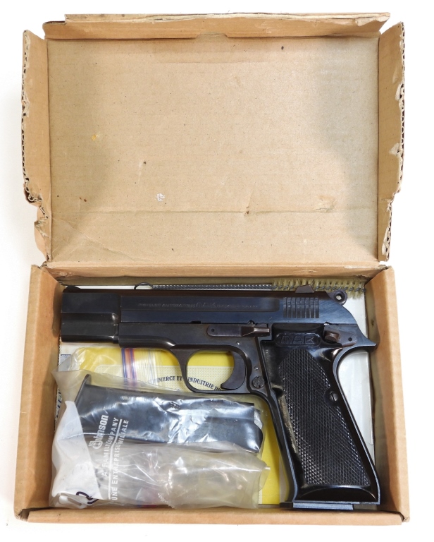 Appraisal: FRENCH MAB PA- PISTOL France mm serial number black plastic