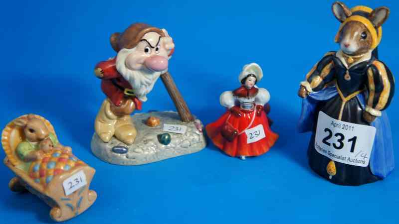 Appraisal: Royal Doulton Bunnykins Catherine Howard DB Snow White Hmmph SW