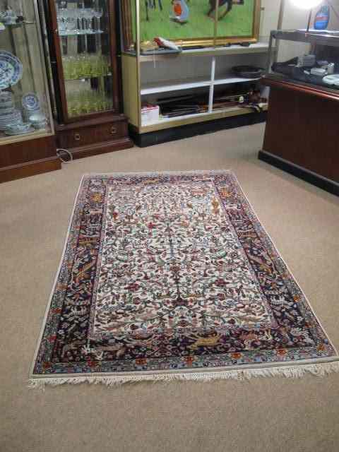 Appraisal: Good quality hand woven wool carpet from India Mainly blues