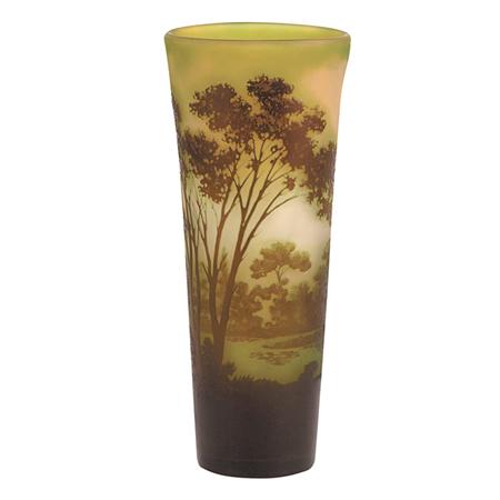 Appraisal: Galle Acid Etched Cameo Glass Vase Estimate -