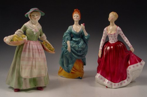 Appraisal: ROYAL DOULTON FIGURINES To include Fiona '' Daffy Down Dilly