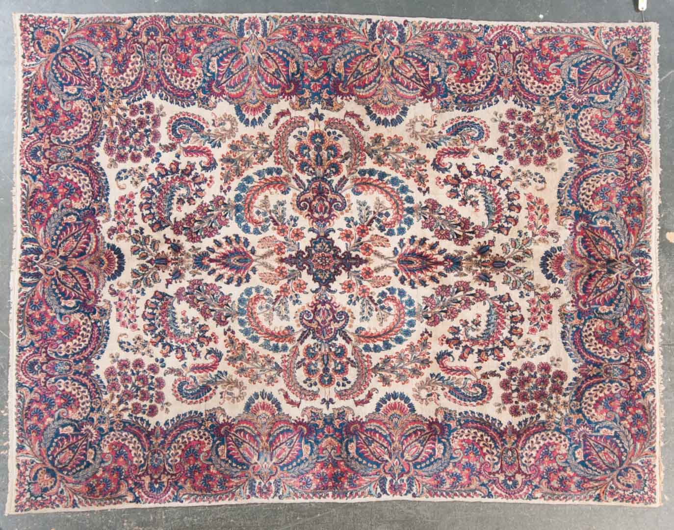 Appraisal: Semi-antique Lavar Kerman rug x Persia circa