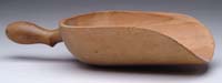 Appraisal: LARGE ONE PIECE CARVED WOOD SCOOP Nicely shaped maple scoop