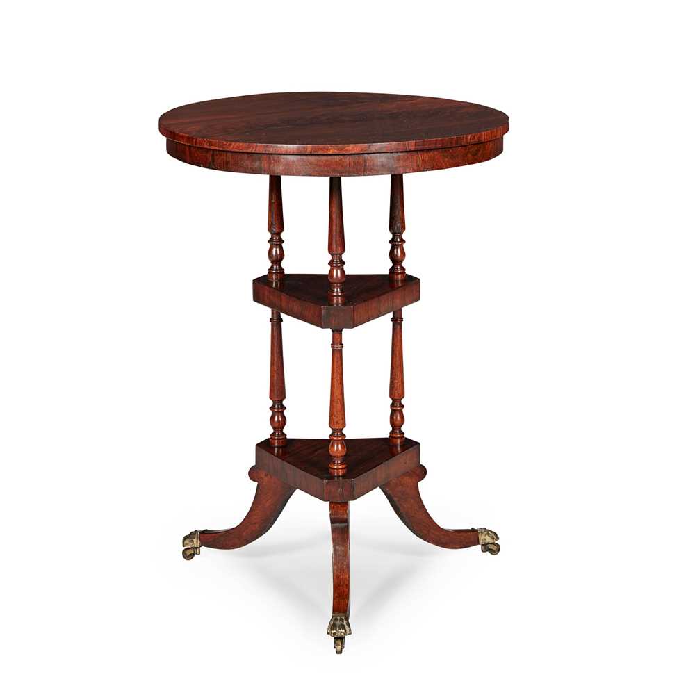 Appraisal: Y REGENCY ROSEWOOD OCCASIONAL TABLE EARLY TH CENTURY the circular