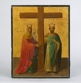 Appraisal: A Greek Icon of Saints Constantine and Helena ca Early