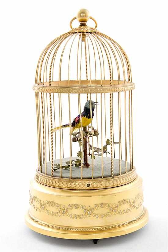 Appraisal: German singing bird automaton probably Griesbaum first half th century