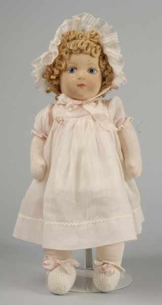 Appraisal: Sweet Madame Alexander Cloth Baby Doll Description Circa Flocked mask