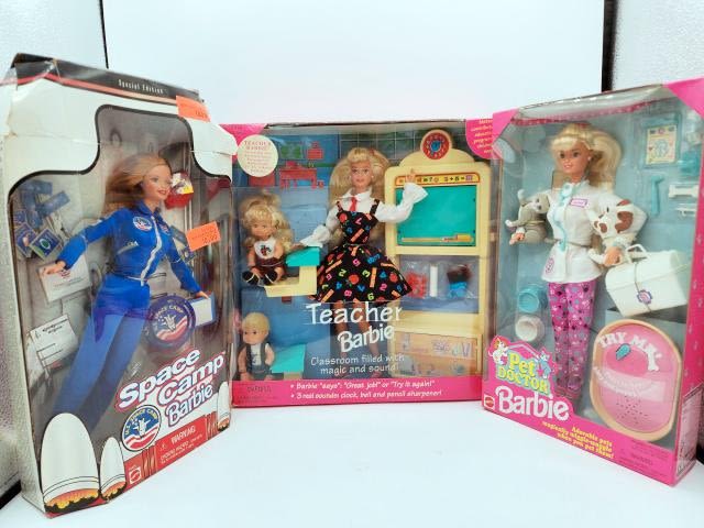 Appraisal: Career Themed Barbie Dolls Includes Teacher Barbie with Classroom Pet