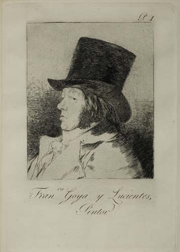 Appraisal: FRANCISCO JOS DE GOYA Francisco Goya y Lucientes Pintor Aquatint