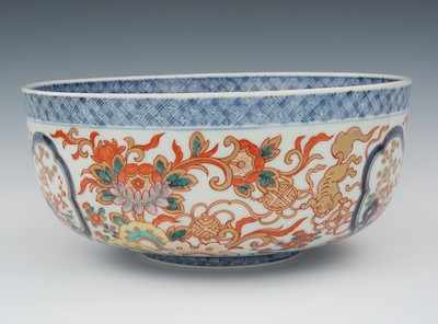 Appraisal: A Large Imari Bowl ca Decorated with imari colors with