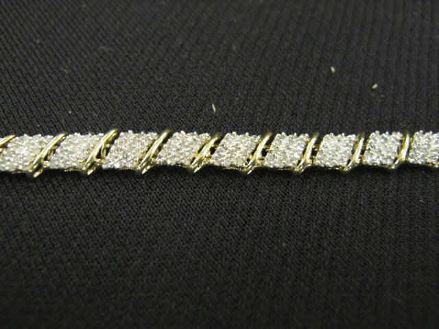 Appraisal: Diamond Bracelet round diamonds totaling carats in k yellow gold