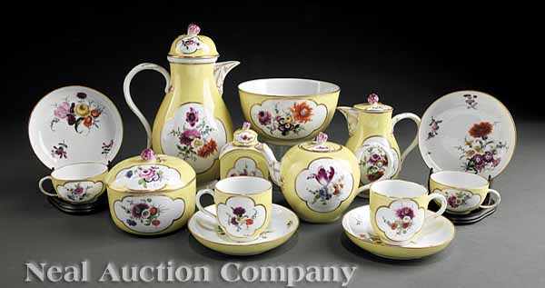 Appraisal: An Antique Meissen Porcelain Polychrome and Gilt Coffee and Tea