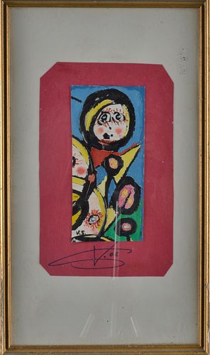 Appraisal: VITTORIO SANTINI FOLK ART PAINTINGframed and signed paint on paper