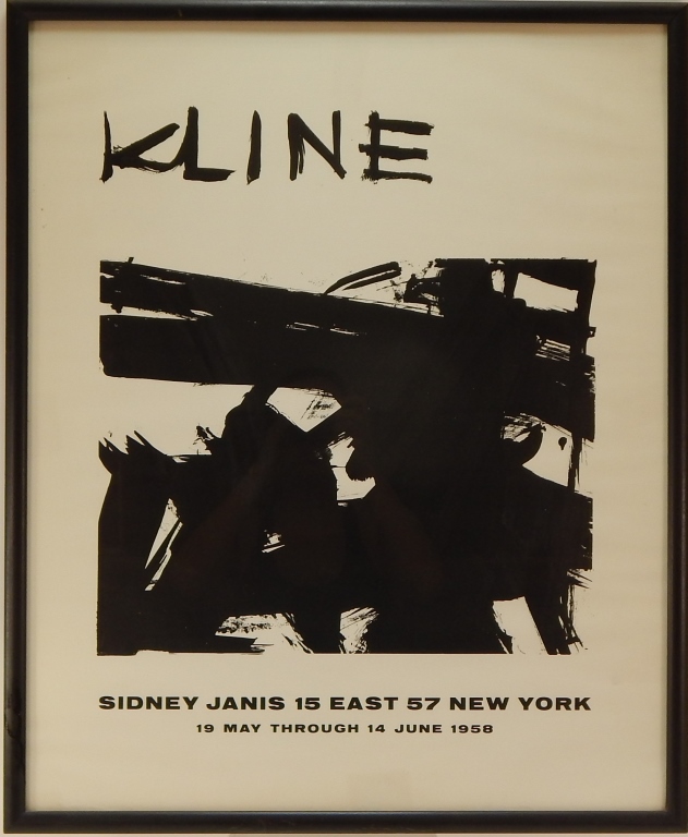 Appraisal: FRANZ KLINE SIDNEY JANIS GALLERY EXHIBITION POSTER Massachusetts New York