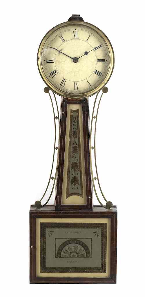 Appraisal: Willard's patent mahogany banjo clock ca h