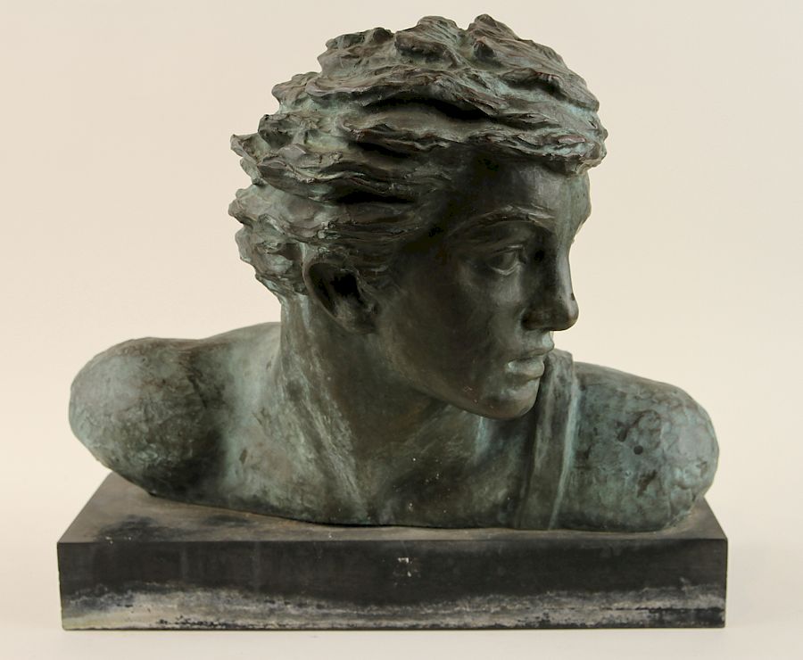 Appraisal: ALEXANDRE KELETY BRONZE FIGURE MARBLE BASE SIGNED Alexandre Kelety Hungarian