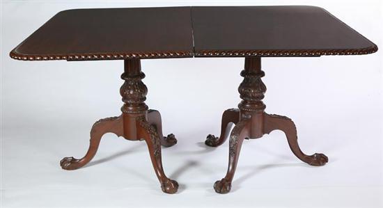 Appraisal: CHIPPENDALE-STYLE DINING TABLE Attributed to the Potthast Brothers Baltimore Maryland